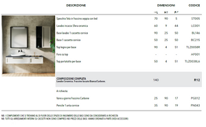 MOBILI DA BAGNO SERIE FRAME R12