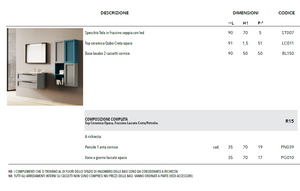 MOBILI DA BAGNO SERIE FRAME R15