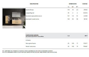MOBILI DA BAGNO SERIE FRAME R17