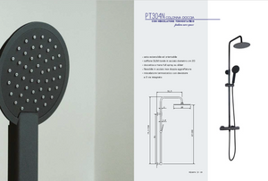 COLONNA DOCCIA CON MISCELATORE TERMOSTATICO PT304N