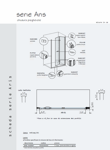 CHIUSURA DOCCIA DA NICCHIA CON PORTA PIEGHEVOLE E GIREVOLE ARIS AR-01